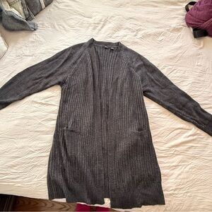 RDI Charcoal Open-Front Cardigan